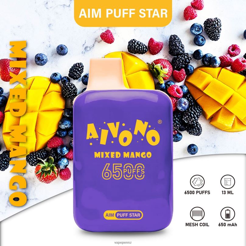 Aivono AIM PUFF STAR 6500 Mixed Mango - 2B88Z296 Vape New Zealand