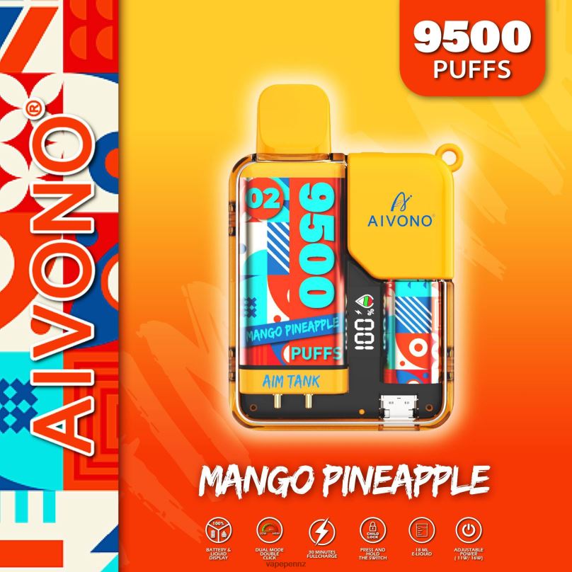Aivono AIM TANK 9500 Mango Pineapple - 2B88Z34 Vape New Zealand