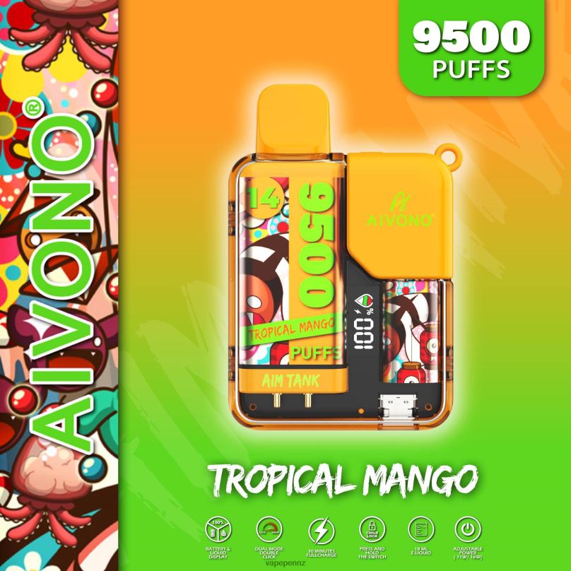 Aivono AIM TANK 9500 Tropical Mango - 2B88Z39 Vape NZ