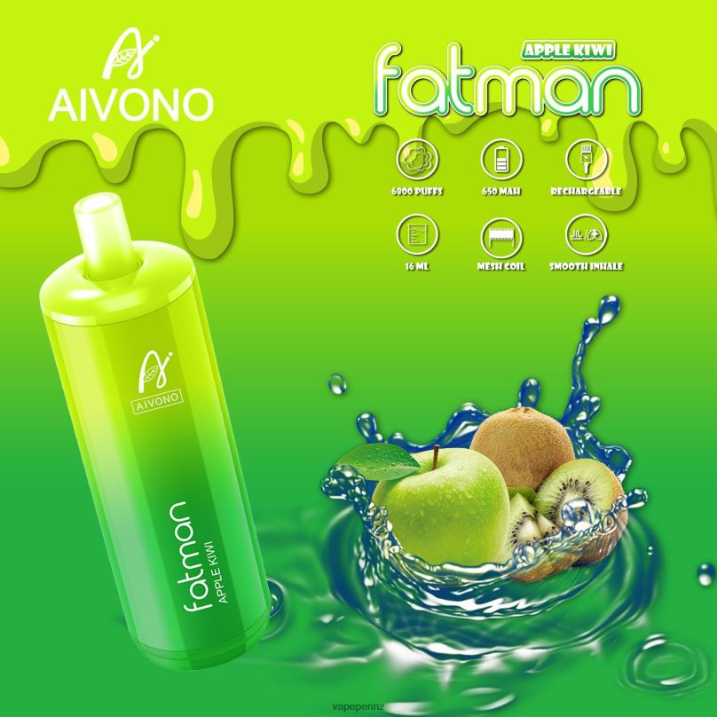 Aivono FATMAN 6800 Apple Kiwi - 2B88Z31 Vape NZ