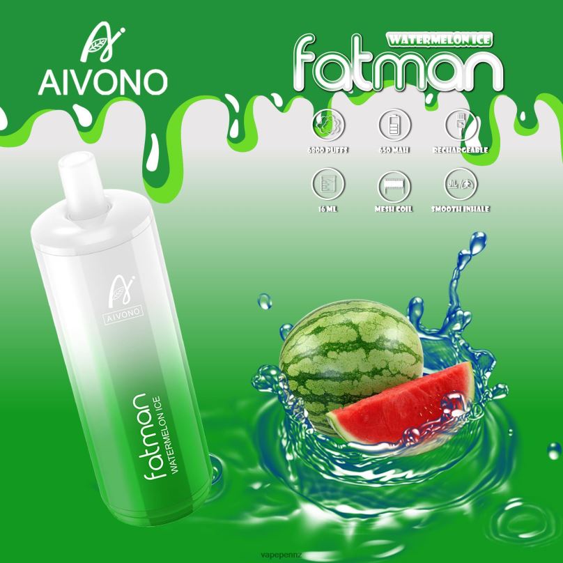 Aivono FATMAN 6800 Watermelon Ice - 2B88Z28 Vape New Zealand