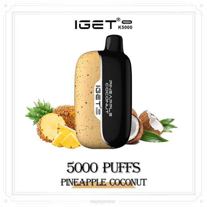 Vape NZ FP4X16 Pineapple Coconut IGET Moon K5000
