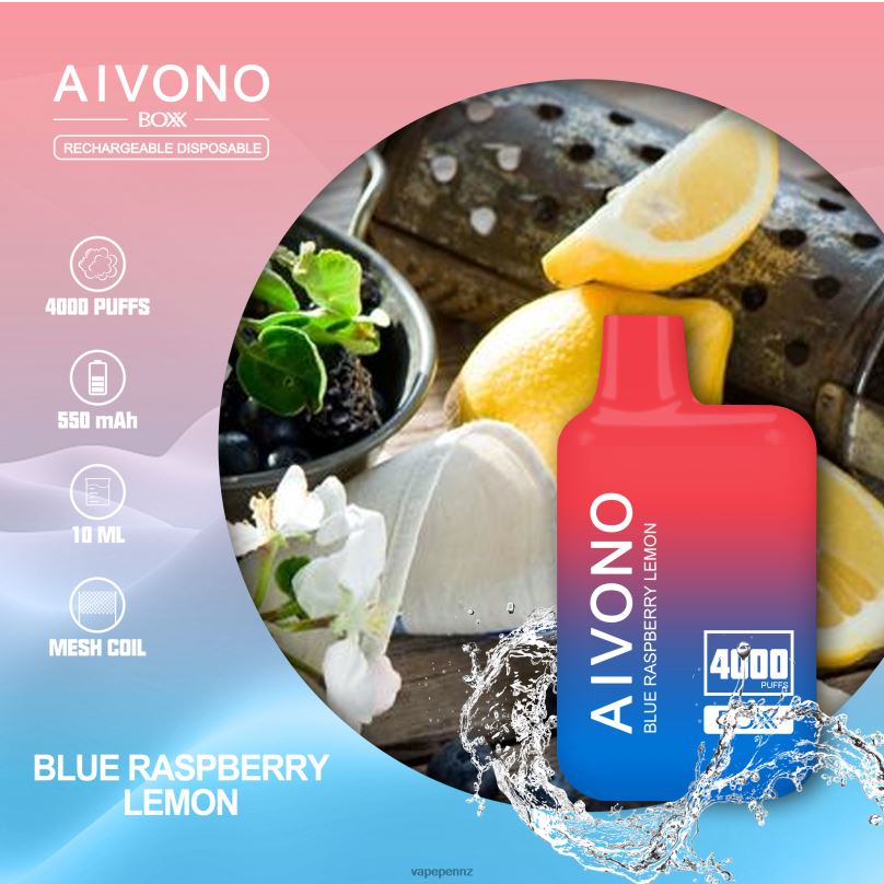 Aivono AIM BOXX 4000 Blue Raspberry Lemon - 2B88Z217 Vape NZ