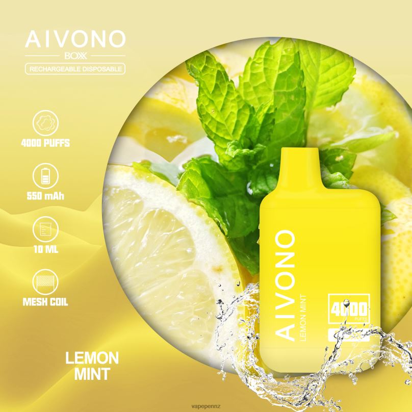Aivono AIM BOXX 4000 Lemon Mint - 2B88Z230 Vape New Zealand