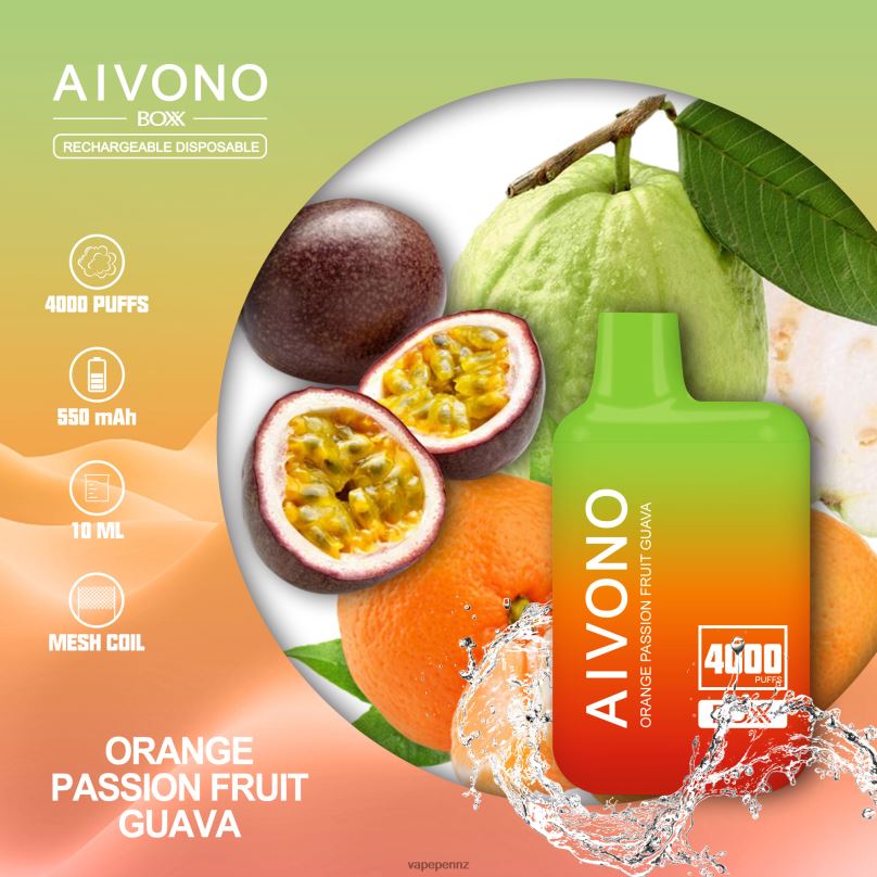 Aivono AIM BOXX 4000 Orange Passionfruit Guava - 2B88Z212 Vape New Zealand