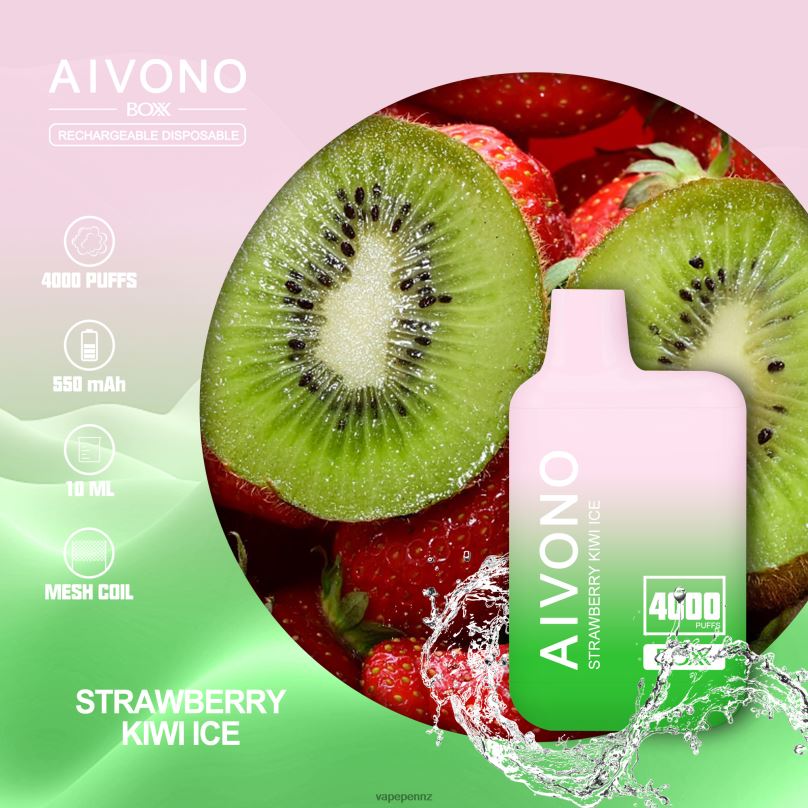 Aivono AIM BOXX 4000 Strawberry Kiwi Ice - 2B88Z229 Vape NZ
