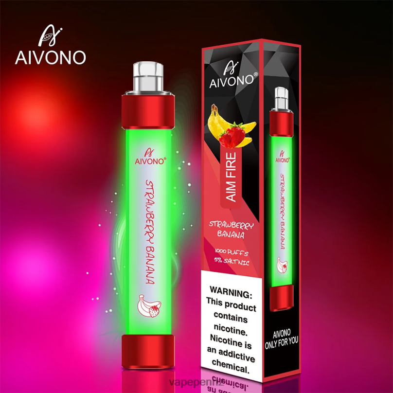 Aivono AIM FIRE 1000 Strawberry Banana - 2B88Z332 Vape New Zealand