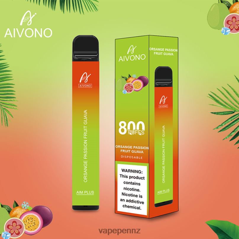 Aivono AIM PLUS 800 Orange Passion Fruit Guava - 2B88Z189 Vape NZ