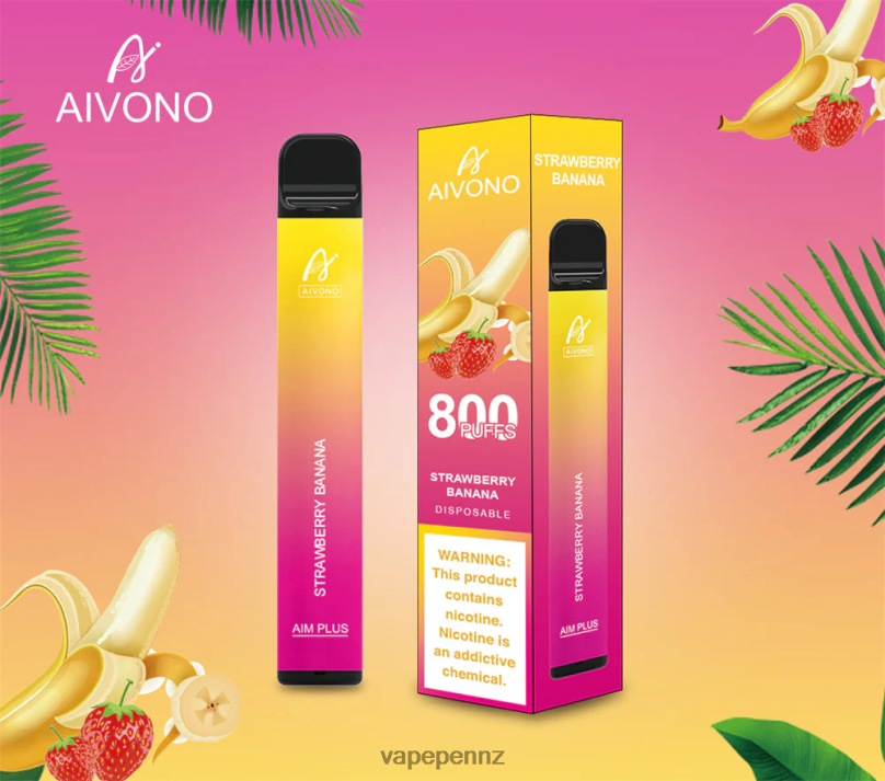 Aivono AIM PLUS 800 Strawberry Banana - 2B88Z192 Vape New Zealand