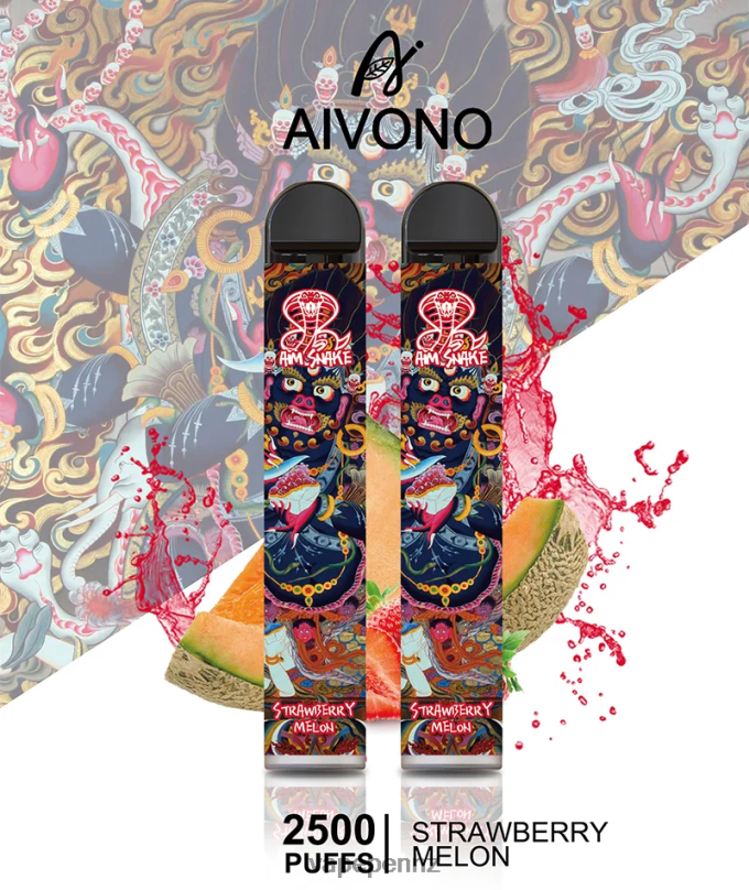 Aivono AIM SNAKE 2500 Strawberry Melon - 2B88Z320 Vape New Zealand
