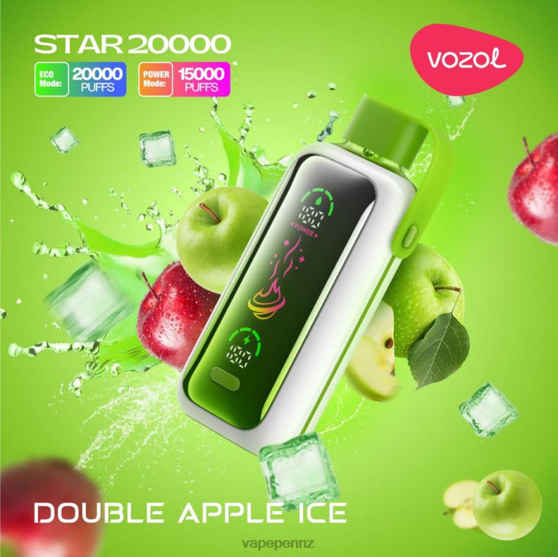 Vape Juice 246V87 DOUBLE APPLE ICE VOZOL STAR 20000