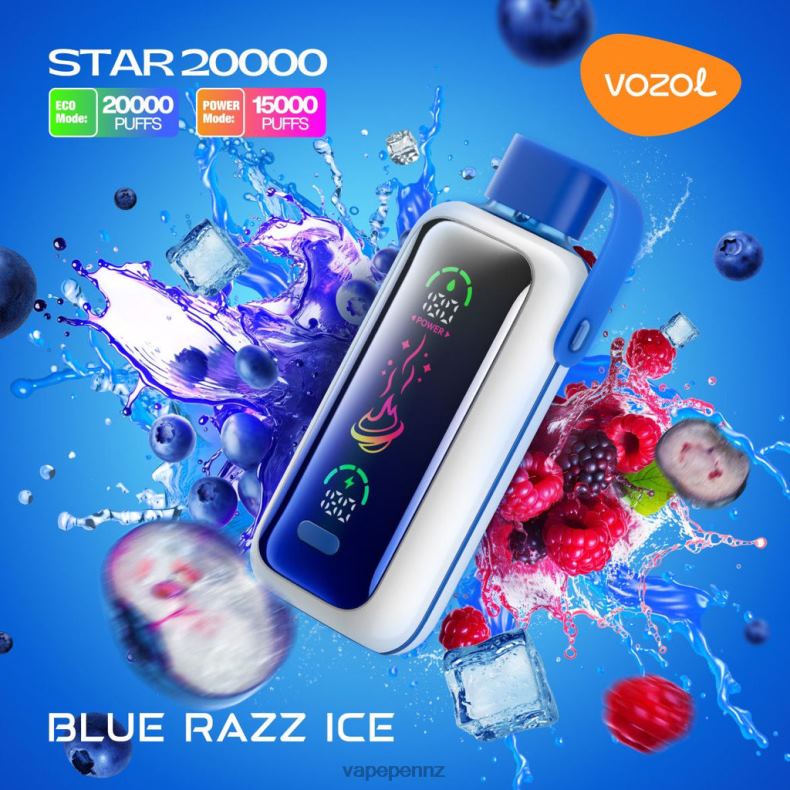 Vape Kits NZ 246V84 BLUE RAZZ ICE VOZOL STAR 20000