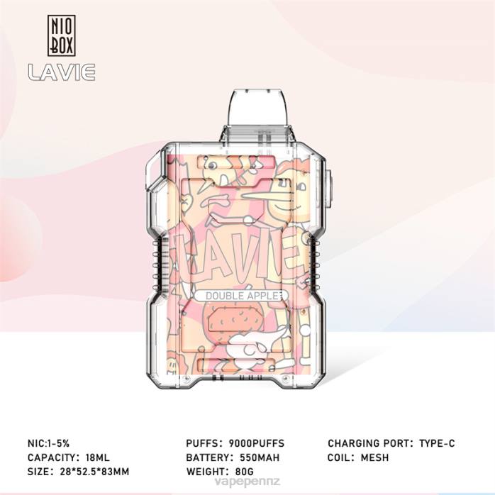 Vape NZ BR84195 Double Apple - LAVIE NIO BOX 9000 Puffs