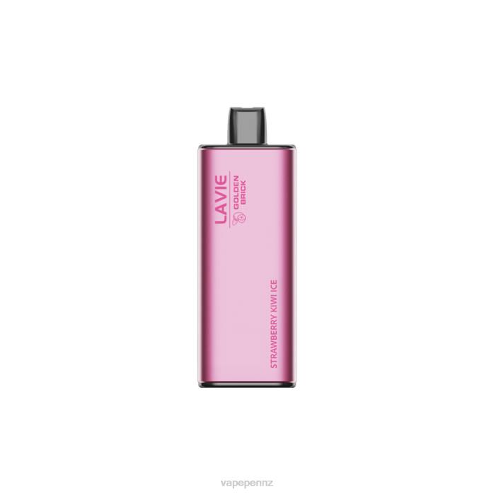 Vape NZ BR8465 Strawberry Kiwi Ice - LAVIE GOLDEN BRICK 10000 Puffs