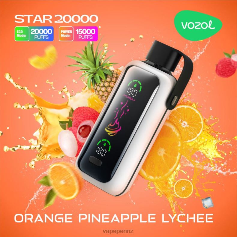 Vape New Zealand 246V815 ORANGE PINEAPPLE LYCHEE VOZOL STAR 20000