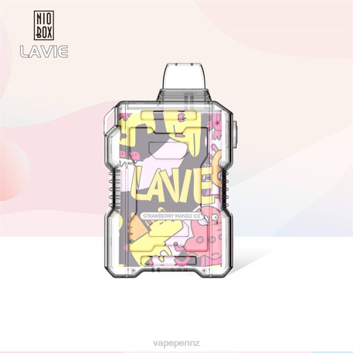 Vape New Zealand BR84190 Strawberry Mango Ice - LAVIE NIO BOX 9000 Puffs