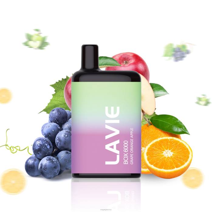 Vape New Zealand BR84202 Grape Orange Apple - LAVIE BOX 6000 Puffs
