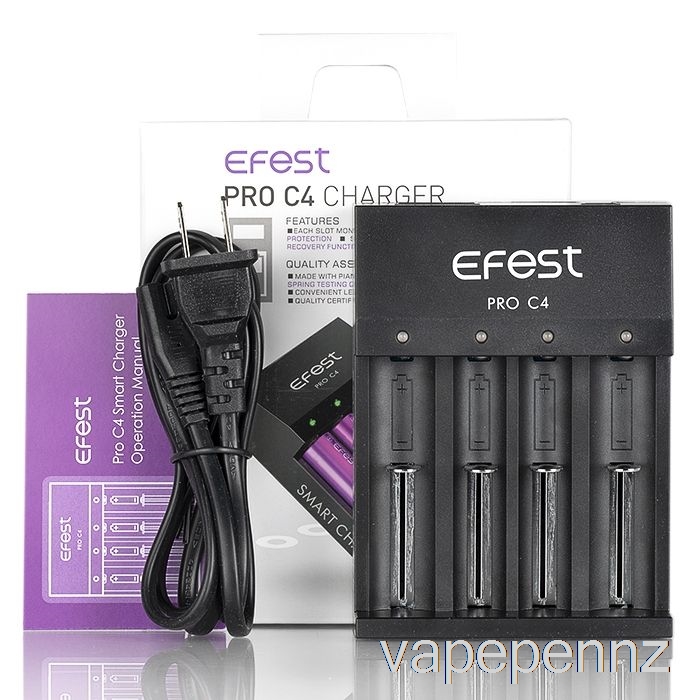 Efest PRO C4 4-Bay Smart Battery Charger VAPE NZ